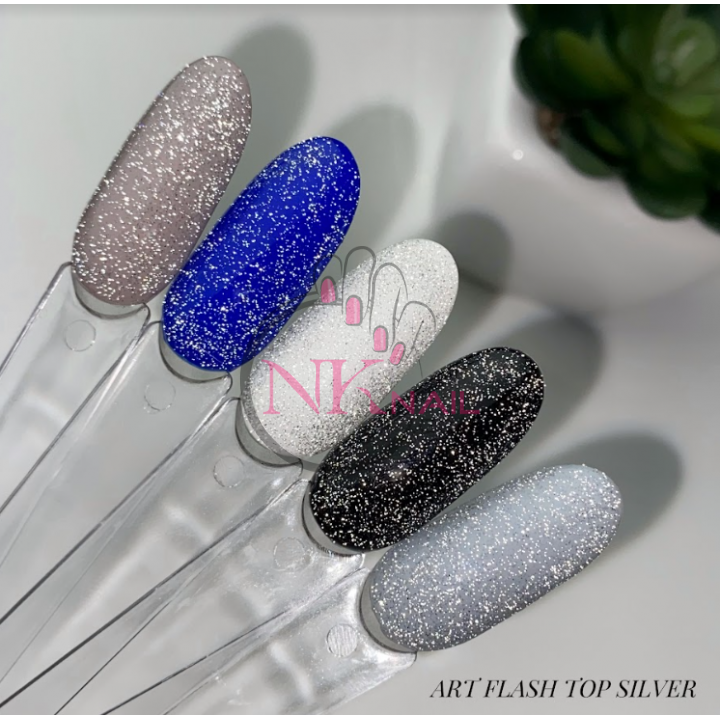 Світловідбиваючий топ ART Flash Top Silver 10 мл TPO free